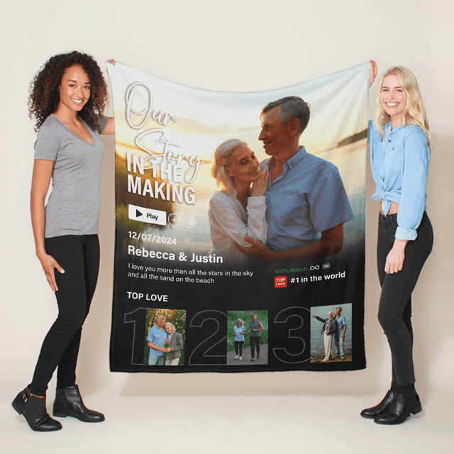 Personalized Loveflix Poster Blanket