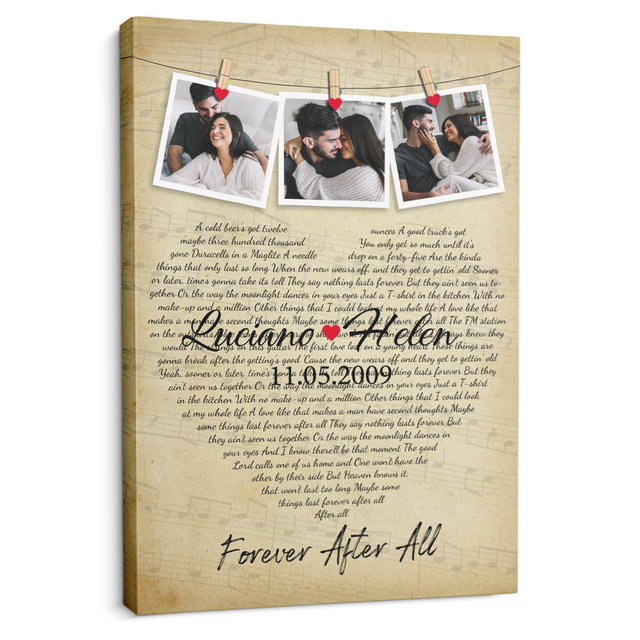 Custom Song Lyrics Custom Photo And Text Canvas