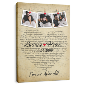 Custom Song Lyrics Custom Photo And Text Canvas