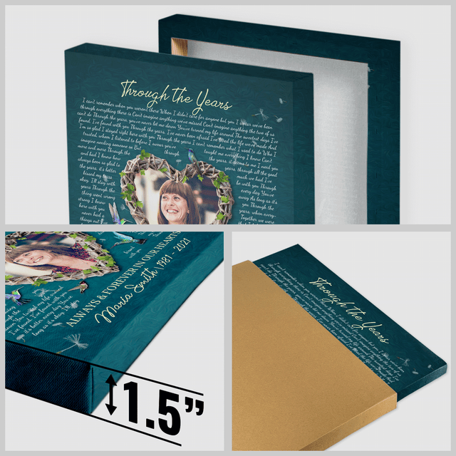 Custom Song Lyrics and Photo, Hummingbird Memorial Canvas, In Loving Memorial Gifts