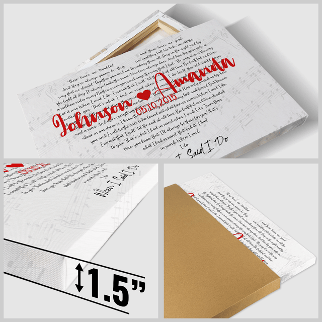 Custom Heart Style, Song Lyrics Canvas