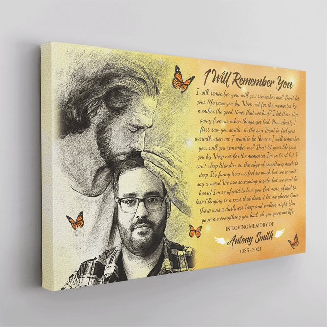 Personalized Safe In Jesus's Arms Canvas, Custom Song Lyrics & Photo