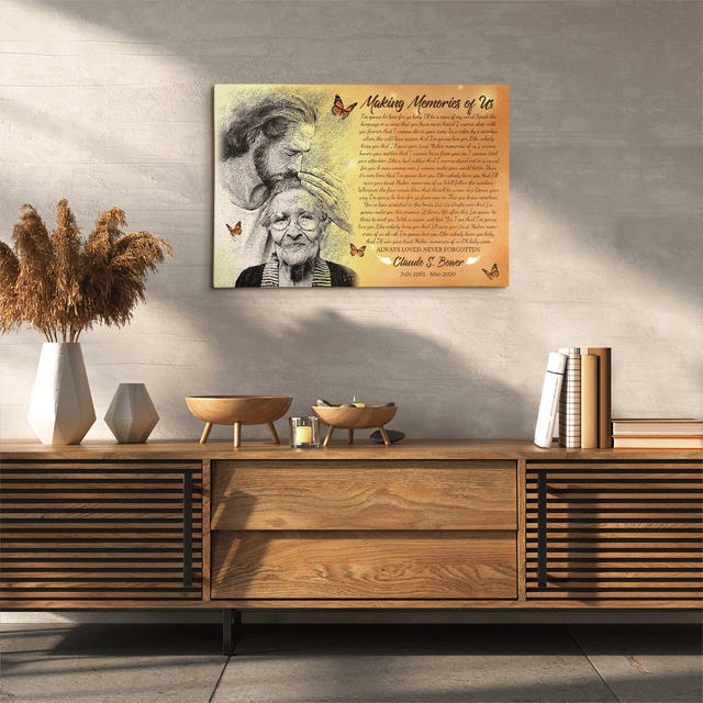 Personalized Safe In Jesus's Arms Canvas, Custom Song Lyrics & Photo