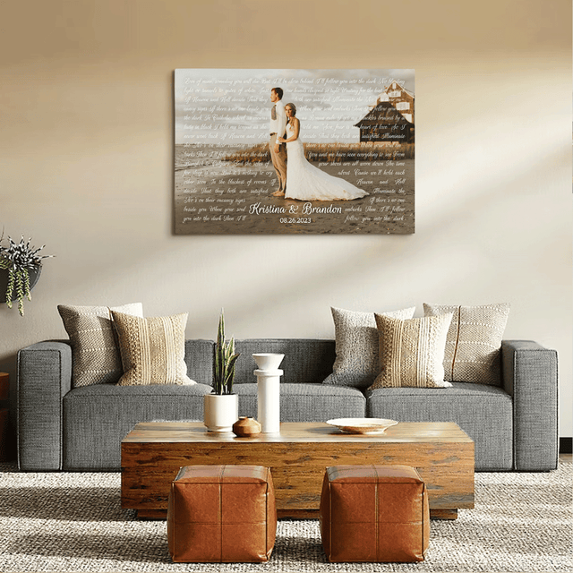 Dancing On The Melody, Personalized Song Lyrics Canvas, Upload Photo, Date & Name