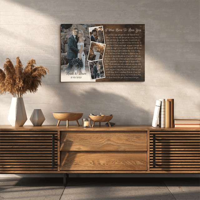 Personalized Canvas with Multiple Photos, Custom Song Lyrics, Wedding Gifts