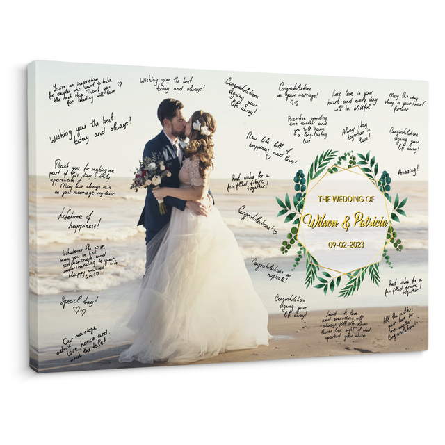 Wedding Guest Book Alternative, Custom Portrait Canvas Print, Wedding Gifts