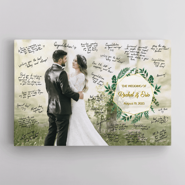 Wedding Guest Book Alternative, Custom Portrait Canvas Print, Wedding Gifts