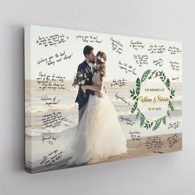 Wedding Guest Book Alternative, Custom Portrait Canvas Print, Wedding Gifts
