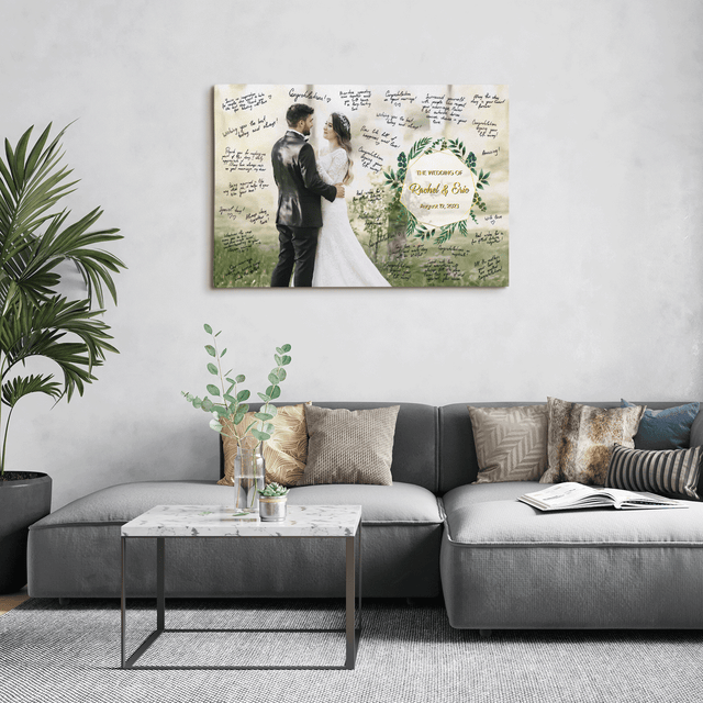Wedding Guest Book Alternative, Custom Portrait Canvas Print, Wedding Gifts