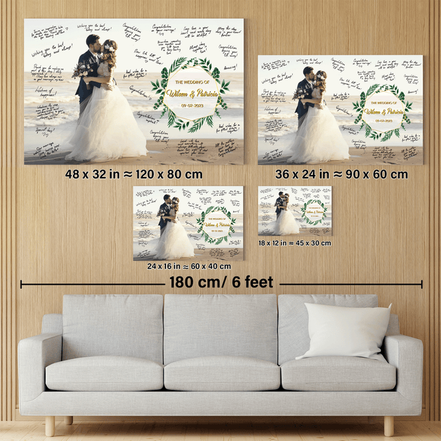 Wedding Guest Book Alternative, Custom Portrait Canvas Print, Wedding Gifts