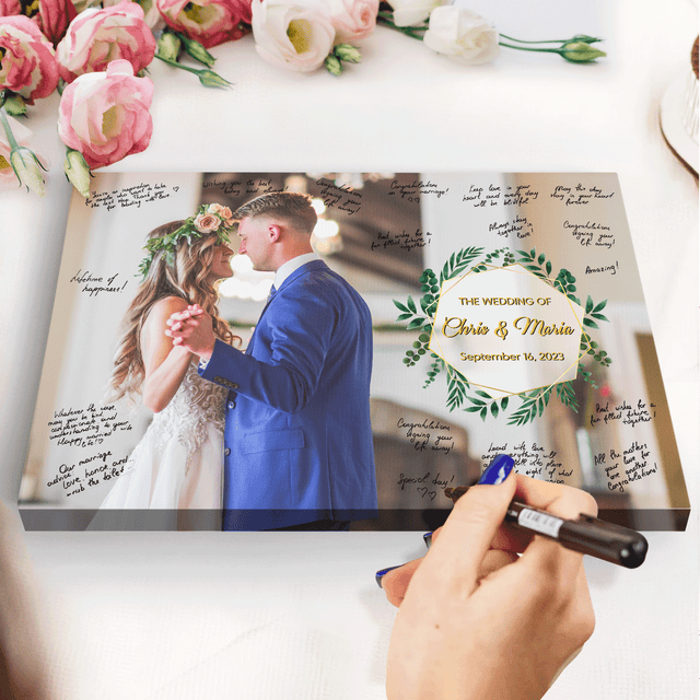 Wedding Guest Book Alternative, Custom Portrait Canvas Print, Wedding Gifts