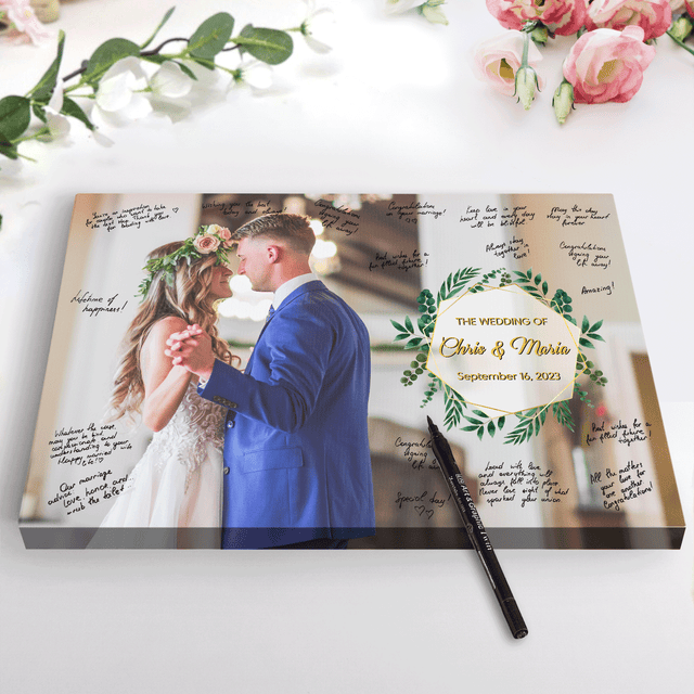 Wedding Guest Book Alternative, Custom Portrait Canvas Print, Wedding Gifts