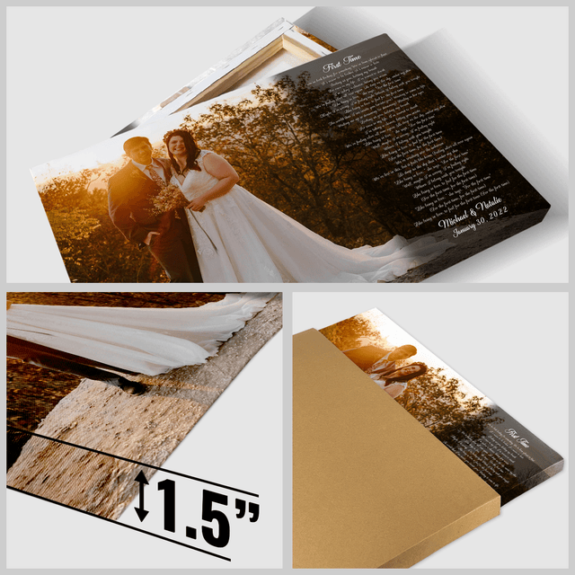 Custom Name Date Photo Song Lyrics On Canvas
