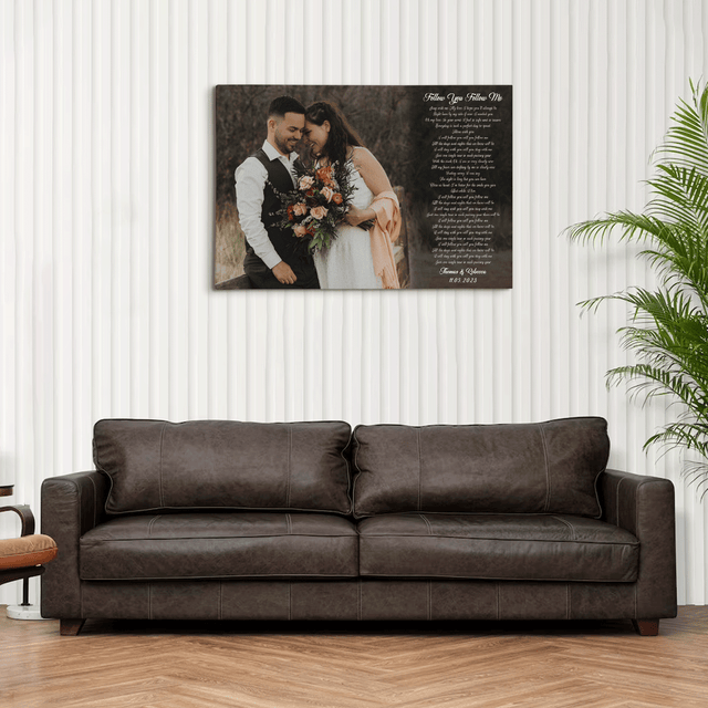 Custom Name Date Photo Song Lyrics On Canvas