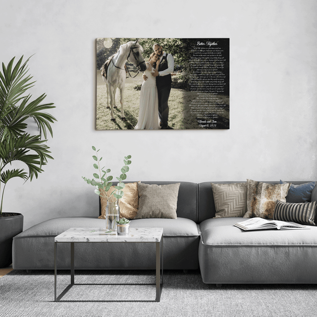 Custom Name Date Photo Song Lyrics On Canvas
