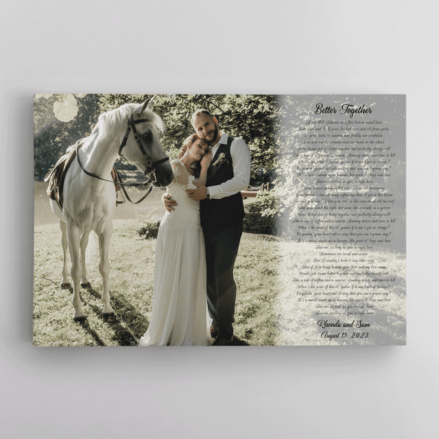 Custom Name Date Photo Song Lyrics On Canvas