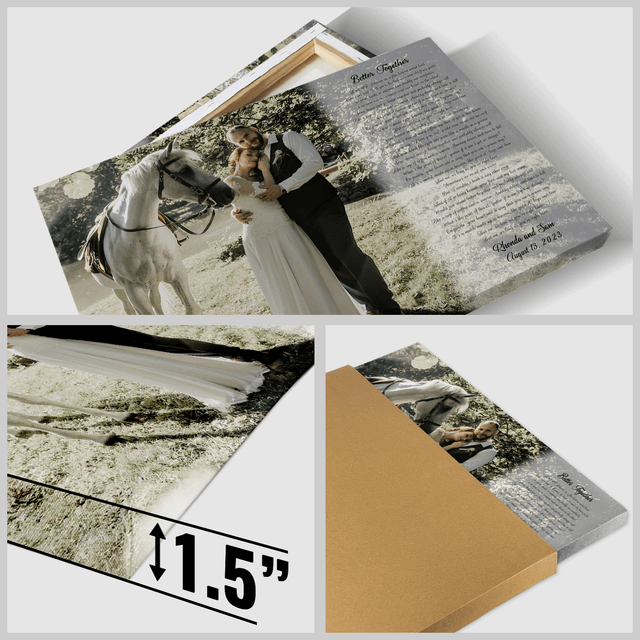 Custom Name Date Photo Song Lyrics On Canvas