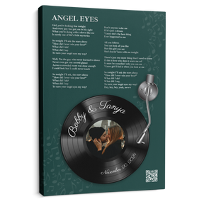Personalized Song Lyrics On Canvas & Vinyl Record Wall Art