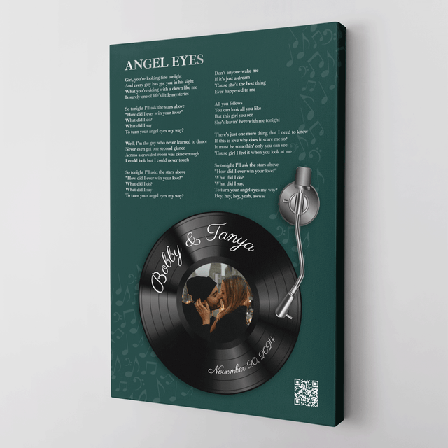 Personalized Song Lyrics On Canvas & Vinyl Record Wall Art