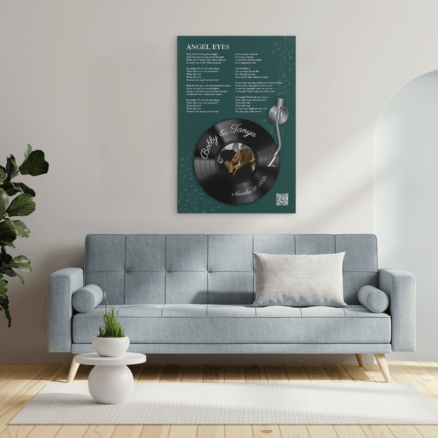 Personalized Song Lyrics On Canvas & Vinyl Record Wall Art
