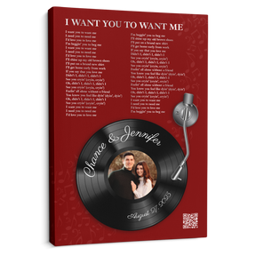 Personalized Photo Collage & Custom Song Lyrics On Canvas Wall Art
