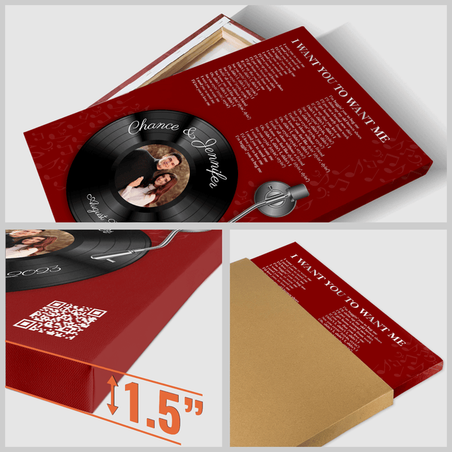 Personalized Photo Collage & Custom Song Lyrics On Canvas Wall Art
