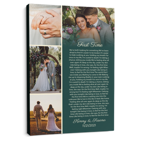 Love Journey Canvas, Personalized Song Lyrics & Photo