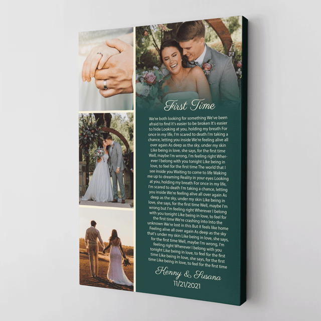 Love Journey Canvas, Personalized Song Lyrics & Photo