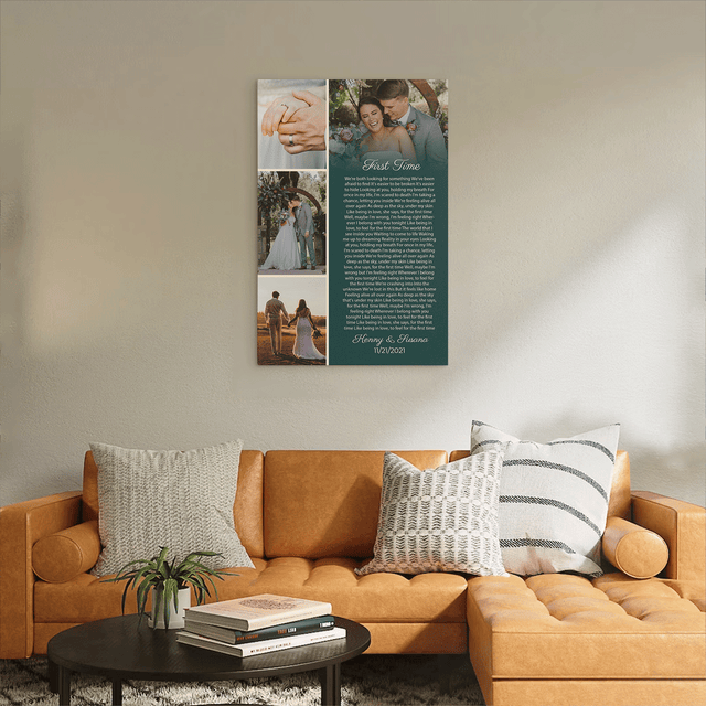 Love Journey Canvas, Personalized Song Lyrics & Photo