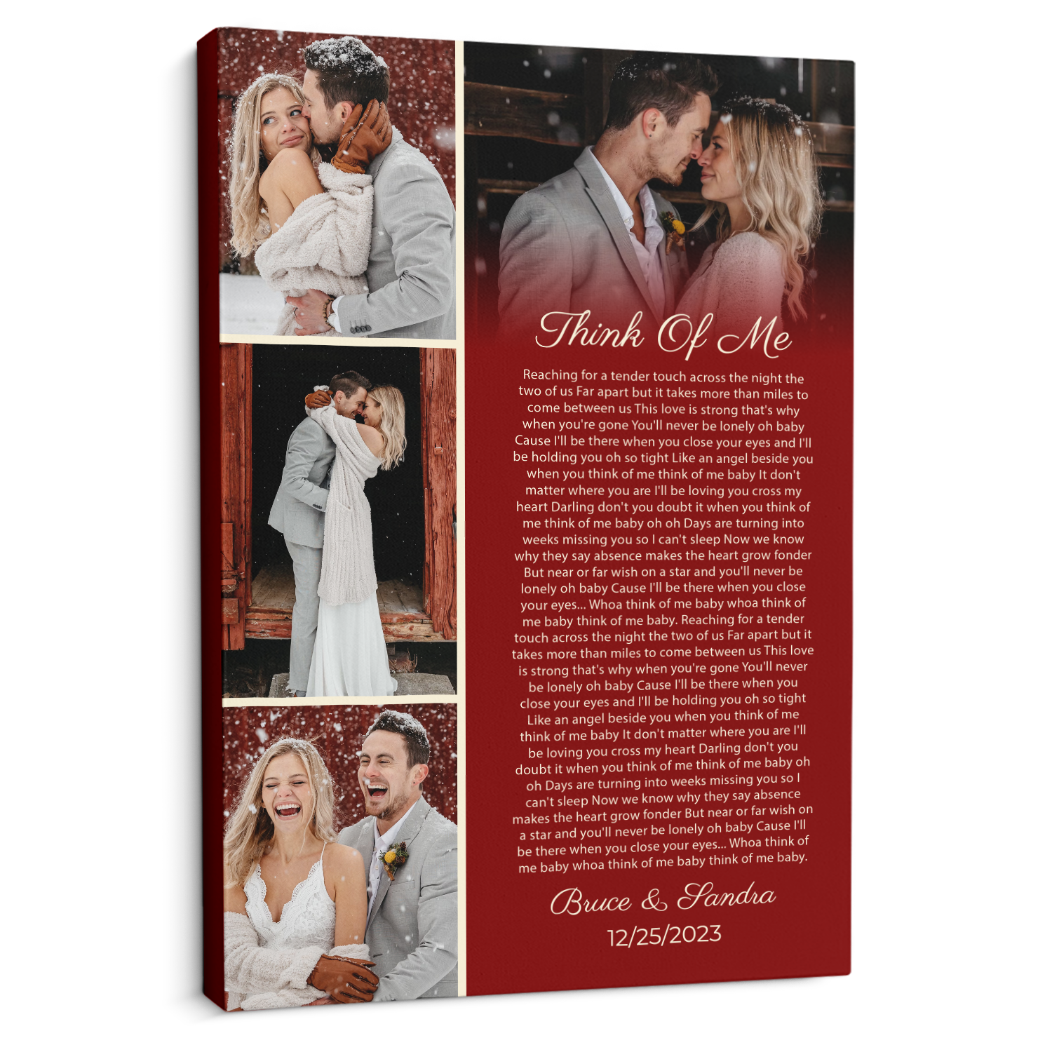 Personalized Photos & Song Lyrics, Meaningful Wall Art