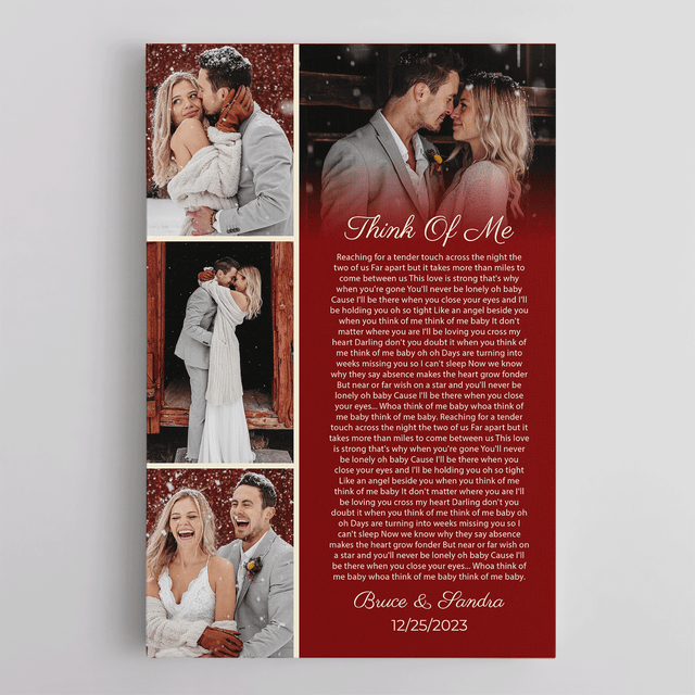 Personalized Photos & Song Lyrics, Meaningful Wall Art