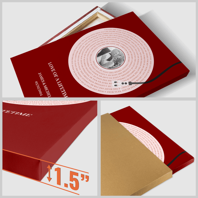 Personalized Vintage LP Player Canvas Print