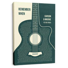 Guitar Shaped Lyrics, Personalized Song Lyrics & Name