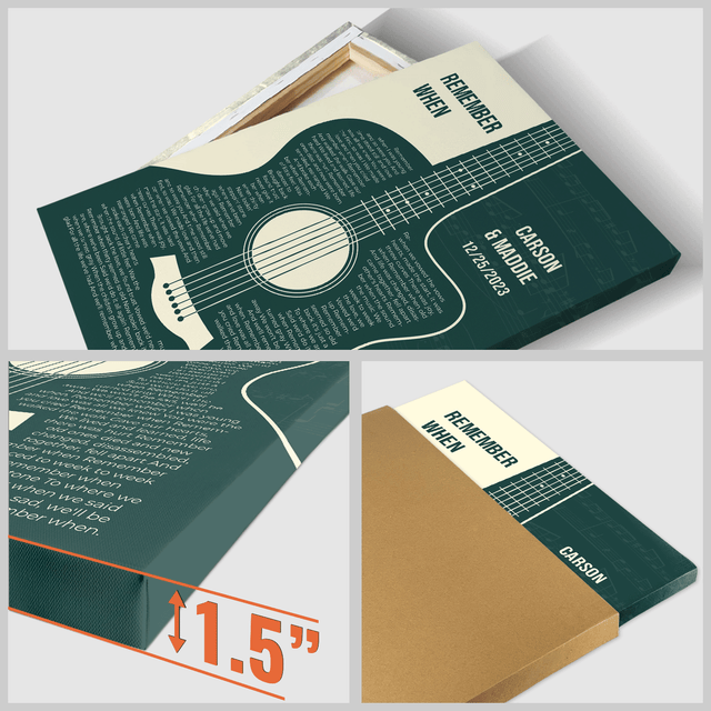 Guitar Shaped Lyrics, Personalized Song Lyrics & Name