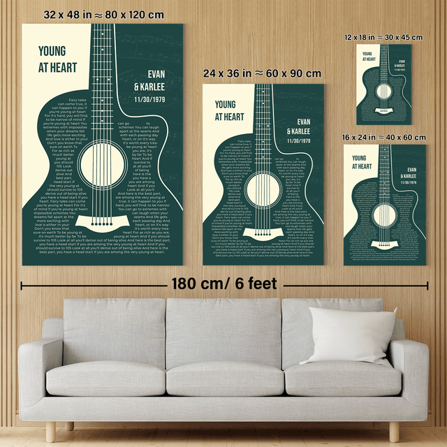 Guitar Shaped Lyrics, Personalized Song Lyrics & Name
