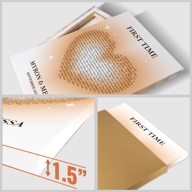 Pastel Sand Heart Shaped Song Lyrics Canvas Print