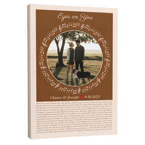 Circular Photo Song Lyrics Sandy Canvas Print