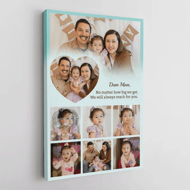 Personalized Mom Text & Photo Collage Custom 8 Pictures
