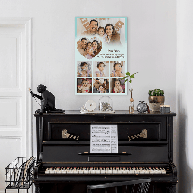 Personalized Mom Text & Photo Collage Custom 8 Pictures