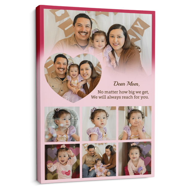 Personalized Mom Text & Photo Collage Custom 8 Pictures