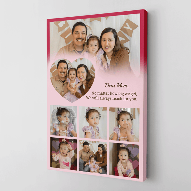 Personalized Mom Text & Photo Collage Custom 8 Pictures