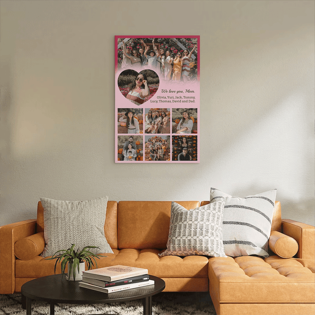 Personalized Mom Text & Photo Collage Custom 8 Pictures