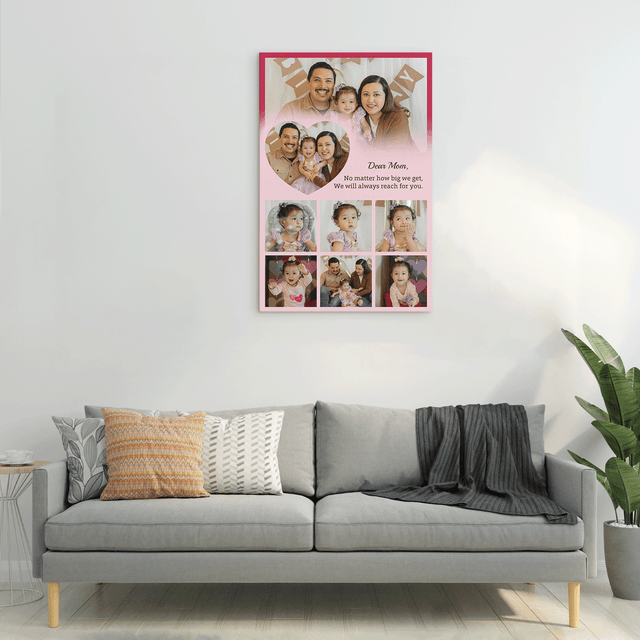 Personalized Mom Text & Photo Collage Custom 8 Pictures