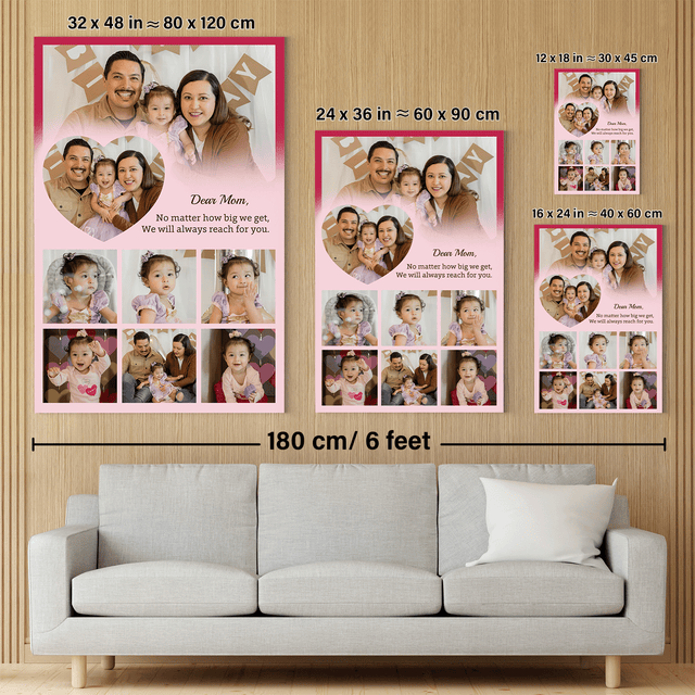 Personalized Mom Text & Photo Collage Custom 8 Pictures