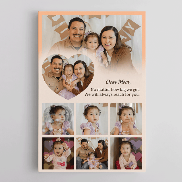 Personalized Mom Text & Photo Collage Custom 8 Pictures