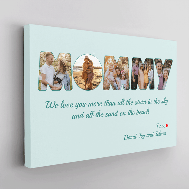 Mommy Photo Canvas Print 5 Pictures Healing Colors Background