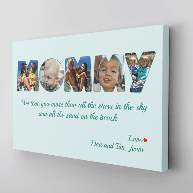 Mommy Photo Canvas Print 5 Pictures Healing Colors Background