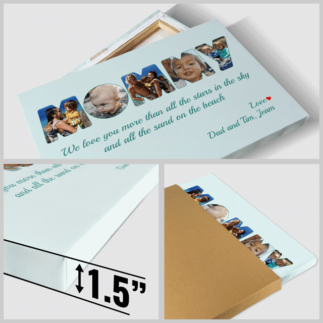 Mommy Photo Canvas Print 5 Pictures Healing Colors Background