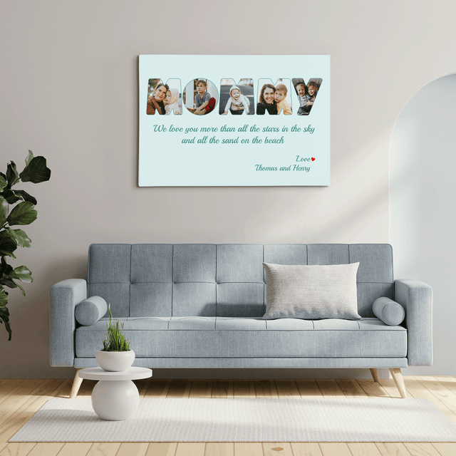 Mommy Photo Canvas Print 5 Pictures Healing Colors Background