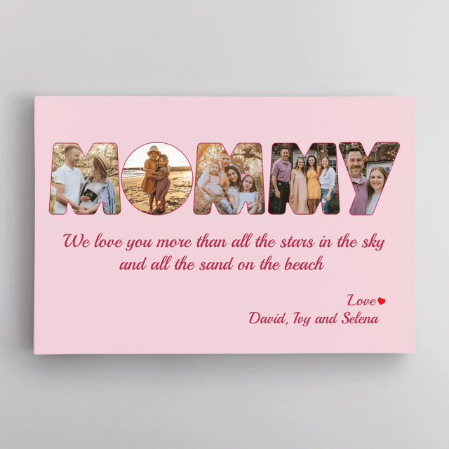 Mommy Photo Canvas Print 5 Pictures Healing Colors Background